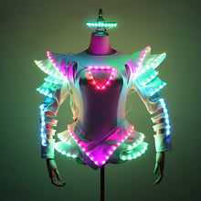 Load image into Gallery viewer, Full Color LED Costume Light Up Luminous Clothes Ballet Tutu LED Dress Women Ballroom Dance Party Glowing Clothing
