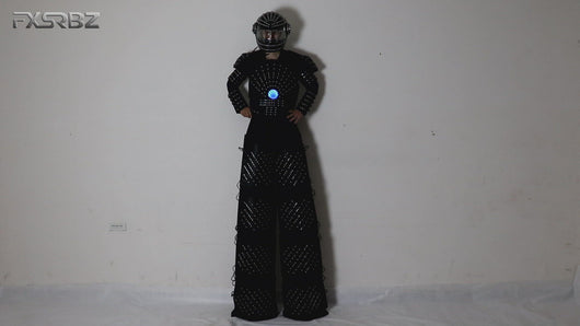 LED Robot Suit Traje De Robot Jacket LED Helmet Stilts Walker Suit Clothing David Guetta Robot Costume And Laser Gloves