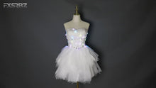 Load and play video in Gallery viewer, Color LED Dress Fashion Luminous Clothing Ballet LED Short Skirt Costume Glowing Tutu Sexy Lady Dance Light up Clothes
