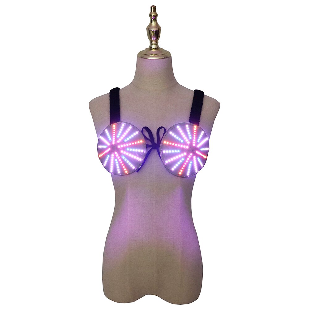 Pixel LED Bra Discolored Sexy Underwear Party Dress Belly Dance Light – LED  Robot Suit