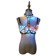 Load image into Gallery viewer, Nightclub Ds Sexy LED Bra Colorful Flash Diamond Bra DJ Singer Dance Light-up bra Event&amp;Party Supplies
