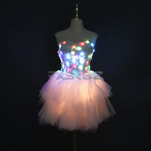 Load image into Gallery viewer, Color LED Dress Fashion Luminous Clothing Ballet LED Short Skirt Costume Glowing Tutu Sexy Lady Dance Light up Clothes
