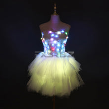 Load image into Gallery viewer, Color LED Dress Fashion Luminous Clothing Ballet LED Short Skirt Costume Glowing Tutu Sexy Lady Dance Light up Clothes
