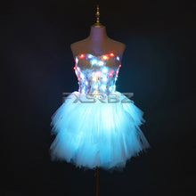 Load image into Gallery viewer, Color LED Dress Fashion Luminous Clothing Ballet LED Short Skirt Costume Glowing Tutu Sexy Lady Dance Light up Clothes
