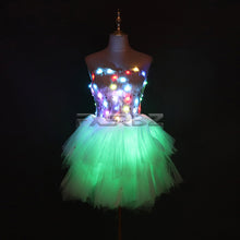 Load image into Gallery viewer, Color LED Dress Fashion Luminous Clothing Ballet LED Short Skirt Costume Glowing Tutu Sexy Lady Dance Light up Clothes
