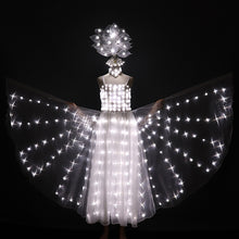 Load image into Gallery viewer, New LED Wedding Dress Women Luminous Wings Suit Fluorescent Butterfly Dance Skirt Ballet Wedding Performance Costumes
