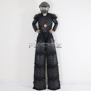 LED Robot Suit Traje De Robot Jacket LED Helmet Stilts Walker Suit Clothing David Guetta Robot Costume And Laser Gloves