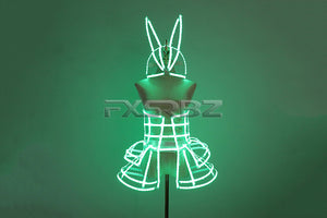 Woman Sexy LED Cage Corset Girls LED Tutu Dress Ladies Light Up Clothing Suit Bar Nightclub Dancing Show LED Costume