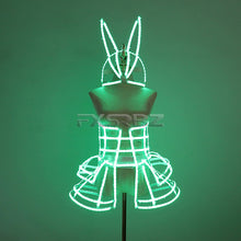 Load image into Gallery viewer, Woman Sexy LED Cage Corset Girls LED Tutu Dress Ladies Light Up Clothing Suit Bar Nightclub Dancing Show LED Costume
