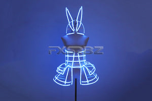 Woman Sexy LED Cage Corset Girls LED Tutu Dress Ladies Light Up Clothing Suit Bar Nightclub Dancing Show LED Costume