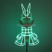 Load image into Gallery viewer, Woman Sexy LED Cage Corset Girls LED Tutu Dress Ladies Light Up Clothing Suit Bar Nightclub Dancing Show LED Costume
