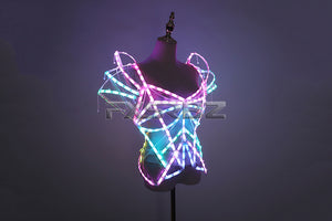 Pixel Smart LED Clothing Bride Sexy LED Cage Corset Luminous Ballet Costume Dancing Party Glowing Clothes