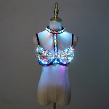 Load image into Gallery viewer, Nightclub Ds Sexy LED Bra Colorful Flash Diamond Bra DJ Singer Dance Light-up bra Event&amp;Party Supplies
