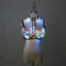 Load image into Gallery viewer, Nightclub Ds Sexy LED Bra Colorful Flash Diamond Bra DJ Singer Dance Light-up bra Event&amp;Party Supplies
