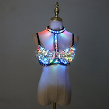 Load image into Gallery viewer, Nightclub Ds Sexy LED Bra Colorful Flash Diamond Bra DJ Singer Dance Light-up bra Event&amp;Party Supplies
