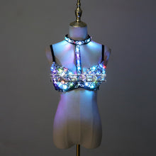 Load image into Gallery viewer, Nightclub Ds Sexy LED Bra Colorful Flash Diamond Bra DJ Singer Dance Light-up bra Event&amp;Party Supplies
