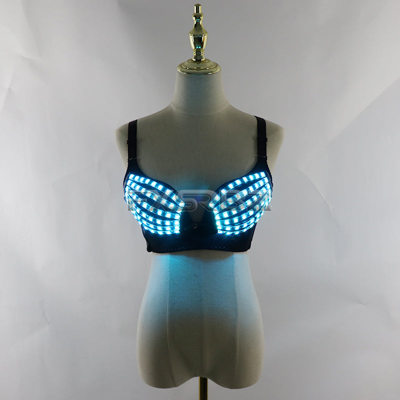 Luminous Sexy Bra Light Up Bra LED Fiber Optic Club Wear,Mobile APP Control