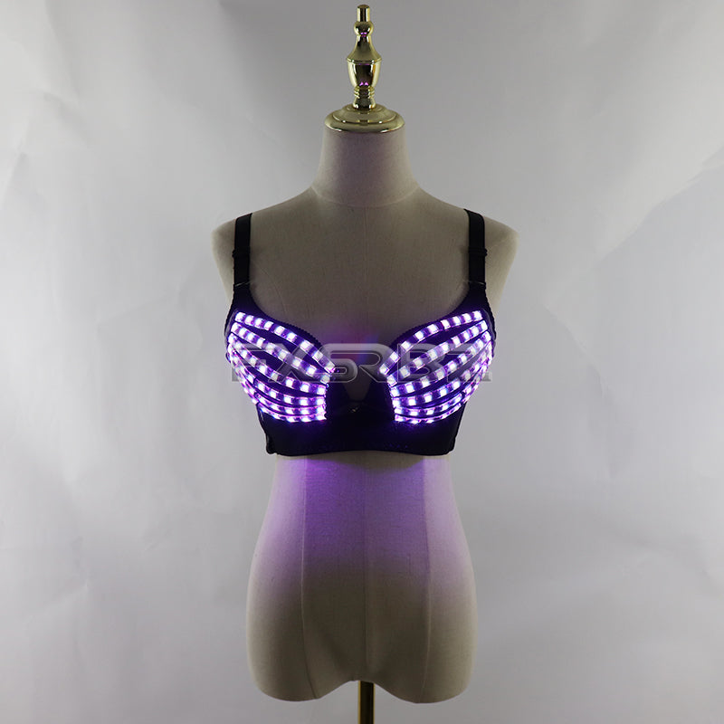 Wholesale light up led bra And Dazzling Stage-Ready Apparel 