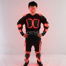 Load image into Gallery viewer, Colorful LED Luminous Armor Clothing Glowing Costumes Christmas Halloween Dancing Performance LED Robot Suit
