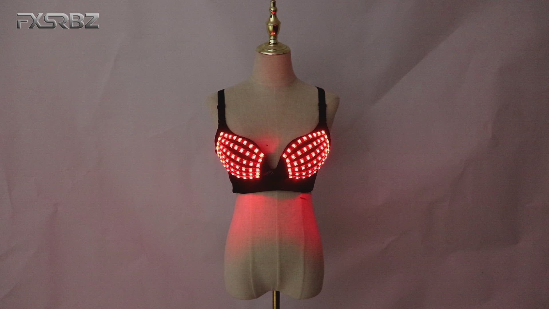 Full Color LED Bra Discolored Sexy Underwear Party Dress Belly